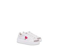 Love Moschino JA15205G1NIAJ10A, Zapatillas de Deporte para Mujer, Blanco/Negro, 36 EU, Blanco/Negro, 36 EU