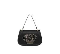Love Moschino Logo Bolsa de hombro 28 cm negro