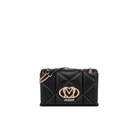Love Moschino Embossed Bolsa de hombro 28 cm negro