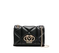 Love Moschino Embossed Bolsa de hombro 28 cm negro