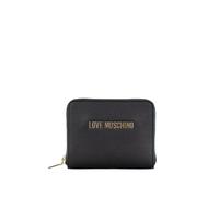 Love Moschino La cartera pequeña Love Moschino para mujer de piel sintética negra es una pieza elegante y práctica, perfecta para organizar tus pertenencias con estilo.Hecha de resistente, Negro ,
