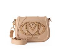 Love Moschino Logo Bolsa de hombro 22 cm beige