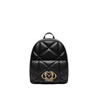 Love Moschino Mochila de poliuretano con diseño elegante, color negro, NEGRO, talla única