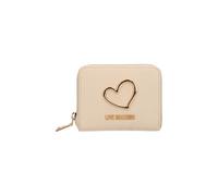 Love Moschino Mujer Cartera Con Cremallera Poliuretano JC5507PP1OLQ0, blanco perla (ral 1013), Taglia Unica