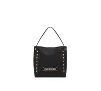 Love Moschino Timeless Bolso de mano negro, imitación de cuero, mujer