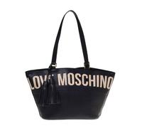Love Moschino Item Cabas Bolsa shopping negro, imitación de cuero, mujer