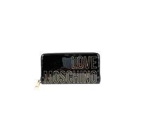 Love Moschino - Pu Lucido Portafogli Grande Zip Around - Accessories - Mujer - Negro - ONE SIZE -