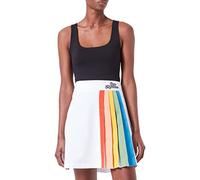 Love Moschino Rainbow Ribbons and Bubble Logo Falda, Blanco óptico, 42 para Mujer