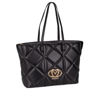 Love Moschino Embossed Q Bolsa shopping negro, imitación de cuero, mujer