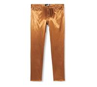 Love Moschino Skinny Five Pocket Trousers with Logo Tab on Back Belt Jeans, Rust Brown, 26 De Las Mujeres