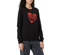 Love Moschino Slim Fit L with Brand Heart Print. Sudadera, Negro, 38 para Mujer
