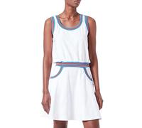 Love Moschino Vestido a Rayas Jacquard francés, Blanco óptico, 40 para Mujer
