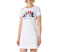 Love Moschino Vestido de Manga Corta, Blanco óptico, 42 para Mujer