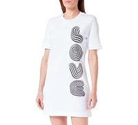 Love Moschino Vestido Regular con Mangas Cortas, Blanco óptico, 40 para Mujer