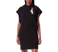 Love Moschino Vestido sin Mangas de Corte Relajado en Forro Polar 100% algodón con Bordado, Negro, 40 para Mujer