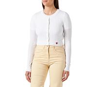 Love Moschino Women's Cropped - Chaqueta para mujer, color blanco, blanco óptico, 44