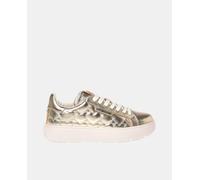 Love Moschino Zapatillas Bold Love mujer tipo casco bajas plataforma. Platino 38
