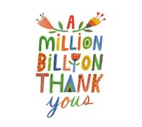 Love Muchly Greeting Cards: Thank You - A million, billion thank you's (Pack of 6)