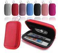 Love My Case - Funda rígida para reproductor de MP3, color rojo, funda para auriculares, soporte con mosquetón de metal para Apple iPod Nano 7ª generación de 16 GB con paño de limpieza Love My Case