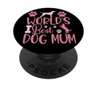 Love My Pet Pup Saying Cute Bones Funny World, la Mejor mamá de Perros PopSockets PopGrip Adhesivo