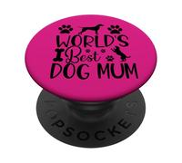 Love My Pet Pup Saying Cute Bones Funny World, la Mejor mamá de Perros PopSockets PopGrip Adhesivo