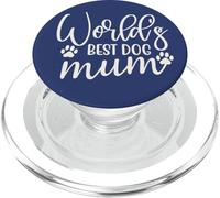 Love My Pet Pup Saying Funny Supercute Worlds Best Dog Mum PopSockets PopGrip para MagSafe