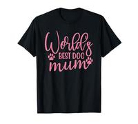 Love My Pet Pup Saying Pink Supercute Worlds Best Dog Mum Camiseta