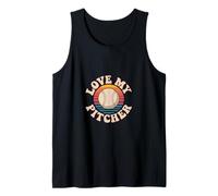 Love My Pitcher Padre de alegría de béisbol |--- Camiseta sin Mangas