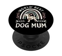 Love My Pup Colorful Rainbow Supercute, la Mejor mamá para Perros del Mundo PopSockets PopGrip Adhesivo