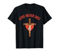 Love Never Dies - Cita bíblica inspiradora Fe Esperanza Jesús Camiseta