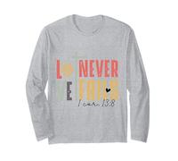 Love Never Fails - Verso Cristiano Inspirado en la fe Manga Larga