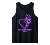 Love Never Forgets End ALZ Alzheimer - Mariposa de Conciencia Camiseta sin Mangas
