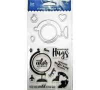 Love Nicole Color My World Globe Stamp & Die Set Viaje Ver el mundo conmigo Buen viaje Enviando abrazos