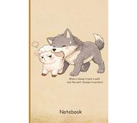 Love Notebook for Couples: Playful Cute Wolf and Lamb Lined Journal About Love, Care and Affection