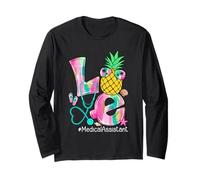 Love Nurse Summer Pineapple Flip Flop Asistente médico Manga Larga