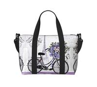 Love on The Bike - Bolsa de viaje estampada para fin de semana para adultos, adecuada para viajes, camping, picnics