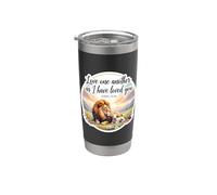 Love One Another As I Have Loved You - Versículo bíblico cristiano Vaso térmico de acero inoxidable de doble pared
