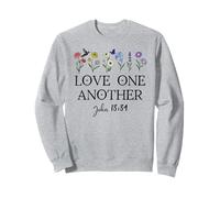 Love One Another Daisy Boho Christian Bible Verse John 13:34 Sudadera