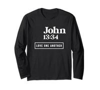 Love One Another John 13:34 Cita Cristiana Manga Larga