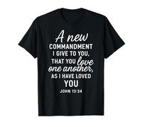 Love One Another Juan 13:34 Escritura Verso Bíblico Oración Dios Camiseta