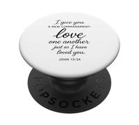Love One Another Juan 13:34 Escritura Verso Bíblico Oración Dios PopSockets PopGrip Adhesivo