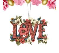 Love Ornament, Christmas Ornaments Love Hangable, 2D Acrylic Pendant For Home Car Family Friends Holiday Party Supplies Kitchen Outdoor Garden Patio Wall Window