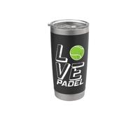 Love Padel Tenis con Pelota Vaso térmico de acero inoxidable de doble pared