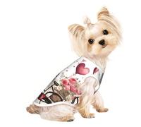 Love Paris Tower - Camiseta sin mangas con estampado de corazón para perros y gatos, ropa de moda para mascotas en interiores y exteriores