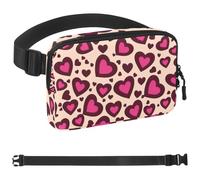 Love Pattern-1659 - Riñonera de estilo unisex: riñoneras de moda, bolsas cruzadas deportivas delgadas a la moda para trotar, senderismo, senderismo, mujer, hombre, multicolor, 4 x 23 x 15 cm,