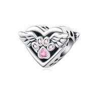 Love Paw Angel Wings Beads Charm, accesorio de pulsera de plata esterlina 925, compatible con Pandora Bracelet Neckalce