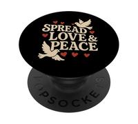 Love & Peace Dove Birds Heart - Cita Positiva inspiradora PopSockets PopGrip Adhesivo