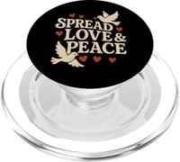 Love & Peace Dove Birds Heart - Cita Positiva inspiradora PopSockets PopGrip para MagSafe