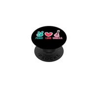 Love Peace Ukulele I Guitarra Música Corazón Instrumento PopSockets PopGrip Adhesivo