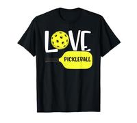 Love Pickleball Cute Paddle and Ball Fun Sports Fans Players Camiseta